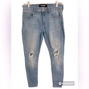 Express mid rise legging stretch distressed jeans size 6S/6C